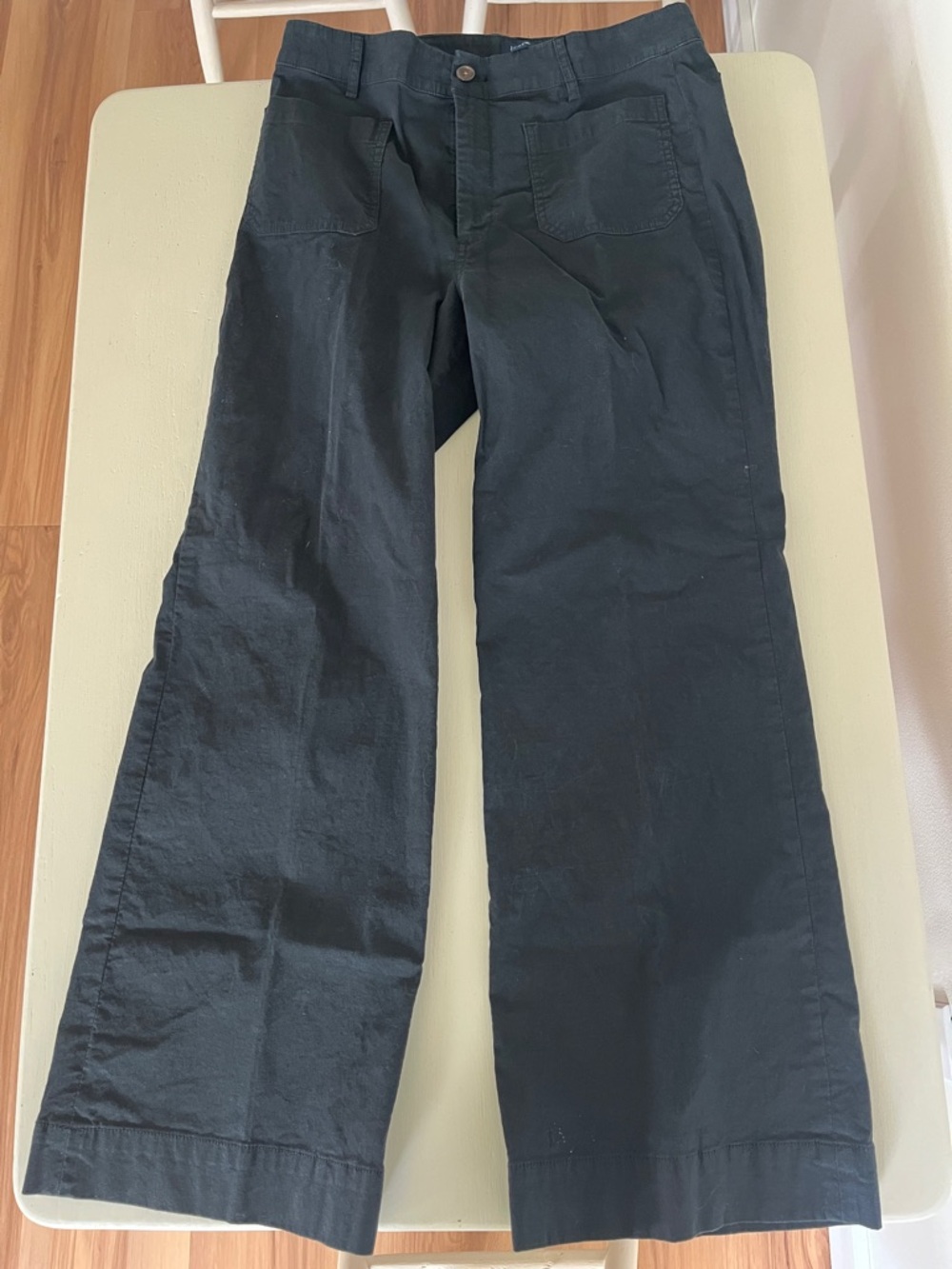 Women’s Black Wide-Leg Cotton Pants